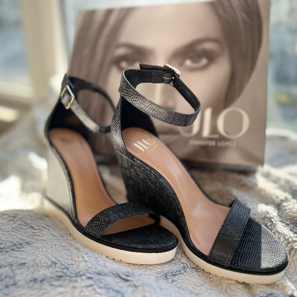 JLO Jennifer Lopez Jaycie Wedge Sandal. NWT. Never worn.